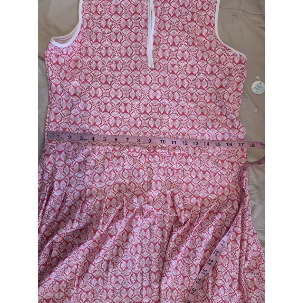 Sigrid Olsen Pink White Pleated Tennis Golf Mini Dress W Shorts Mandala M NWOT - Picture 9 of 11